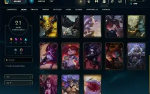 Esmeralda 4 com 60 Champs e 21 Skins + 2 Fragmentos