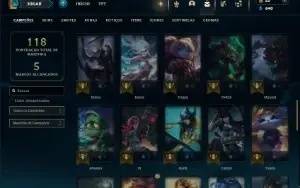 Esmeralda 4 com 60 Champs e 21 Skins + 2 Fragmentos