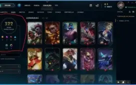 VENDO CONTA DO LOL COM 322 SKINS LVL 80 UNRANKED ATUALMENTE