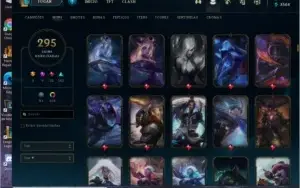 CONTA LEAGUE OF LEGENDS LOL 295 SKINS 106 CROMAS E +++