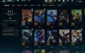 Conta prata 3 com 75 Champs e 42 Skins ( MAIN ADC )