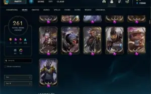 CONTA LVL 506 COM TODOS OS CHAMPS E 261 SKINS