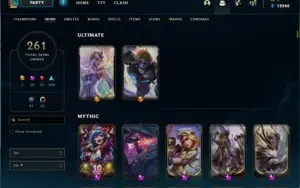 CONTA LVL 506 COM TODOS OS CHAMPS E 261 SKINS