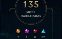CONTA PLATINA 4 COM TODOS OS CHAMPIONS E 135 SKINS E +