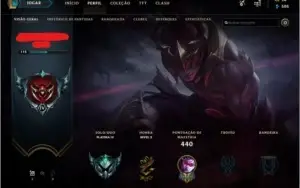 CONTA PLATINA 4 COM TODOS OS CHAMPIONS E 135 SKINS E +
