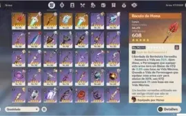 Conta Genshin Impact, AR 57, 5*(10 personagens) 4* (Todos)
