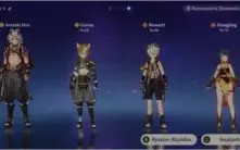 AR54- DILLUC, GANYU, KEQING, ARATAKI ITTO,QIQI