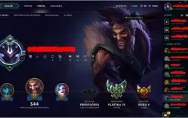 Conta de League Of Legends platina 4