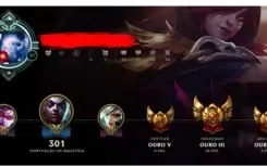 Conta LoL Todos Campeões + skins + gold todas as filas