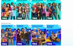 The Sims 4 com 21 DLC´s / expansões