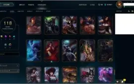 2017-GOLD III - ALL CHAMPS - 118 SKINS - CHEIO DA GRANA ETC