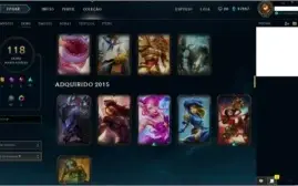 2017-GOLD III - ALL CHAMPS - 118 SKINS - CHEIO DA GRANA ETC