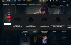 Unranked com 35 Champs e 6 Skins