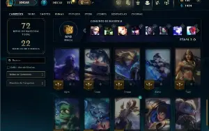 Unranked com 35 Champs e 6 Skins