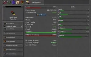 PALLY LVL 102 - VENEBRA NO PVP ( MUNDO VERDE )