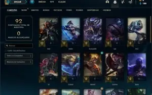 Conta bronze 2 com 14 Skins e 35 Champs + 8 Espolios
