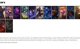Conta bronze 2 com 14 Skins e 35 Champs + 8 Espolios