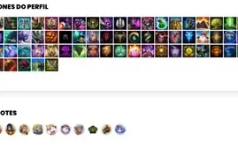 Conta bronze 2 com 14 Skins e 35 Champs + 8 Espolios
