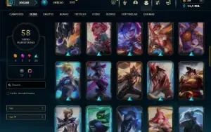 Platina 2 com 80 Champs e 58 Skins + 1 Mitica da Vayne