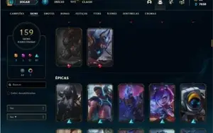 Conta Ferro 4 com 150 Champs e 159 Skins + 1 Prestigios