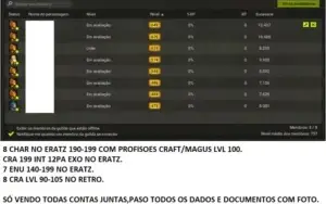 8X CONTA TOP CROCA/ERATZ/RETRO