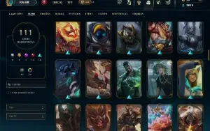 Ferro 3 com 150 Champs e 111 Skins ( Mais de 100 Jogos )