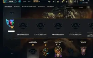 Unranked com 140 Champs e 71 Skins ( ADC / SUP / MID / JG )