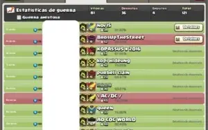 CLÃ DE CLASH OF CLANS LVL 7