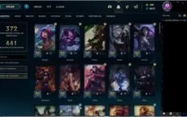 conta league of legends platina,70 skins
