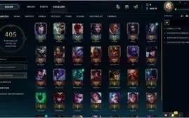 CONTA LOL VARIAS SKINS TOP