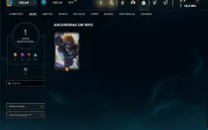 Ouro 4 com 20 Champs e 1 Skins + 1 Fragmento