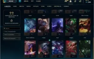 Conta diamante 4 baratinha com 2 skins e 25 champs