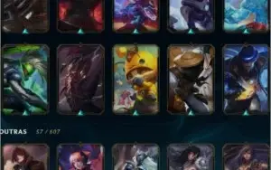 Conta diamante 3 várias skins champ, entrega imediata