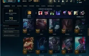 Unranked com 50 Champs e 15 Skins ( MAIN JG )