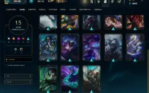 Unranked com 50 Champs e 15 Skins ( MAIN JG )