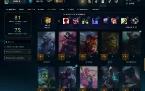 Unranked com 50 Champs e 15 Skins ( MAIN JG )