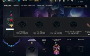 Unranked com 50 Champs e 15 Skins ( MAIN JG )