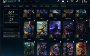 Conta ouro 1 com 26 skins e 61 champs + Passe ativo.