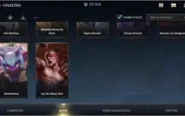 ESMERALDA I + 17 SKINS + 47 CAMPEÕES + 310 WILD CORES