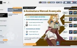 Conta Black Clover M - End Game - 15 Personagens SSR e +