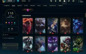 Conta lol com Janna Vitoriosa, Kayle Juiza, Elise Vitori etc