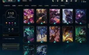 Conta lol com Janna Vitoriosa, Kayle Juiza, Elise Vitori etc