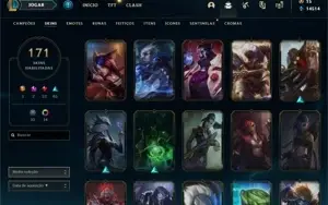 CONTA DE LEAGUE OF LEGENDS P3-PANTHEON GUERREIRO DAS CINZAS
