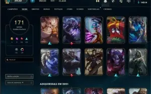 CONTA DE LEAGUE OF LEGENDS P3-PANTHEON GUERREIRO DAS CINZAS