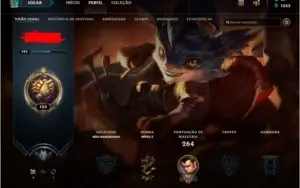 conta de lol level 123