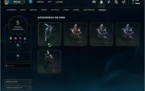 Conta DIAMANTE 3 com 6 skin e 27 champs