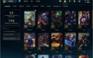 Conta DIAMANTE 3 com 6 skin e 27 champs