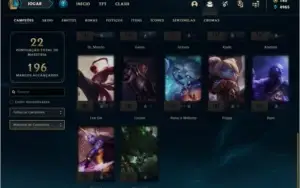 Conta DIAMANTE 3 com 6 skin e 27 champs