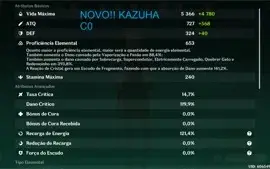 CONTA AR 59/ 10 PERSO 5★ AYAKA C1, RAIDEN C1 DILUC C3/ 25 T4