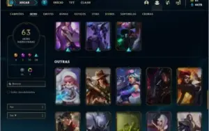 Conta prata 2 com 89 champ e 63 skin +1 Prestigio + 80 Ponto